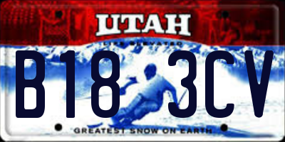 UT license plate B183CV