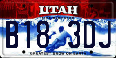 UT license plate B183DJ