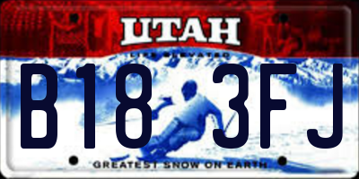 UT license plate B183FJ