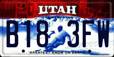 UT license plate B183FW