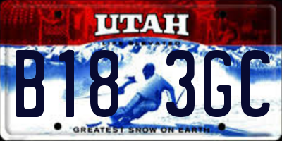 UT license plate B183GC