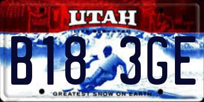 UT license plate B183GE