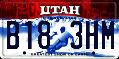 UT license plate B183HM