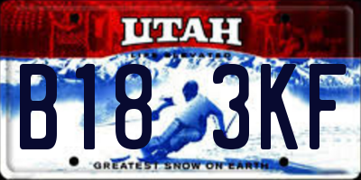 UT license plate B183KF