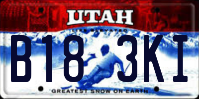 UT license plate B183KI