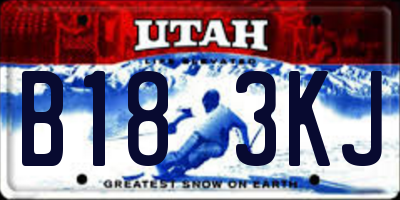 UT license plate B183KJ