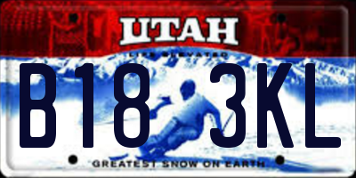 UT license plate B183KL