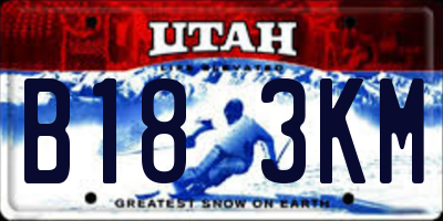 UT license plate B183KM