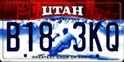 UT license plate B183KQ