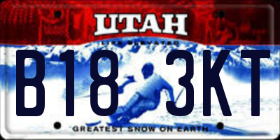 UT license plate B183KT