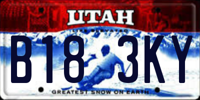 UT license plate B183KY