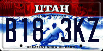 UT license plate B183KZ