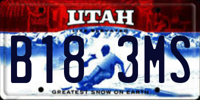 UT license plate B183MS