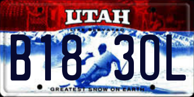 UT license plate B183OL