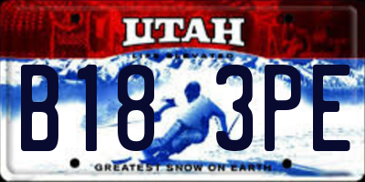 UT license plate B183PE