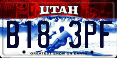 UT license plate B183PF
