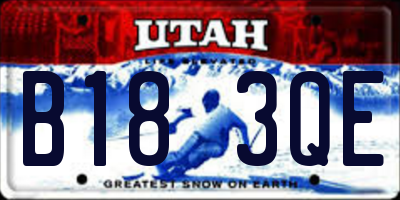 UT license plate B183QE