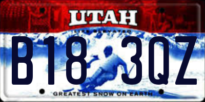 UT license plate B183QZ