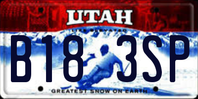 UT license plate B183SP