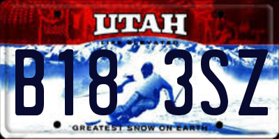UT license plate B183SZ