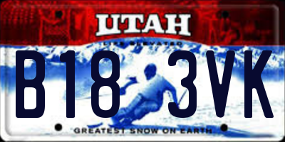 UT license plate B183VK