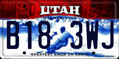 UT license plate B183WJ