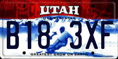UT license plate B183XF