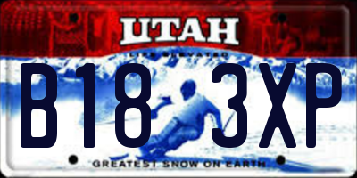 UT license plate B183XP