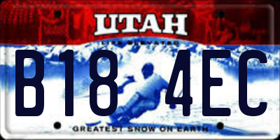 UT license plate B184EC