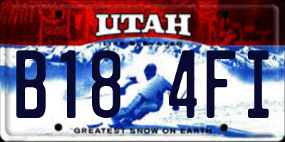 UT license plate B184FI