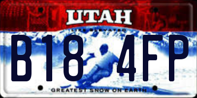 UT license plate B184FP