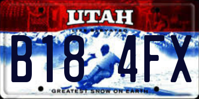 UT license plate B184FX