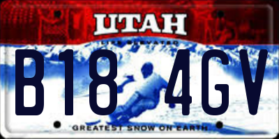 UT license plate B184GV