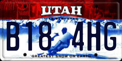 UT license plate B184HG