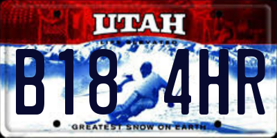 UT license plate B184HR