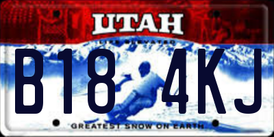 UT license plate B184KJ