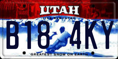 UT license plate B184KY