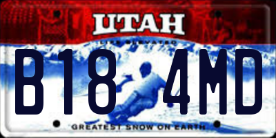 UT license plate B184MD