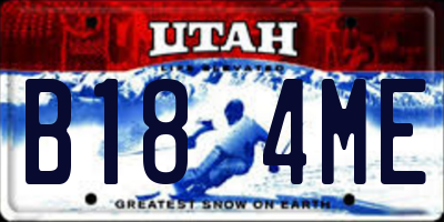 UT license plate B184ME