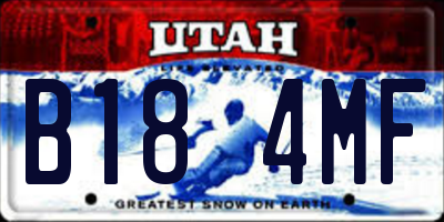 UT license plate B184MF