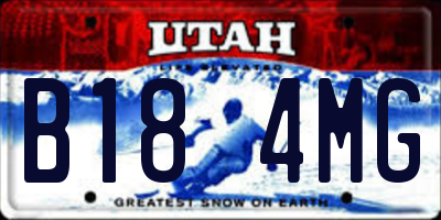 UT license plate B184MG