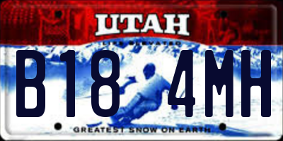 UT license plate B184MH