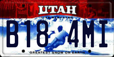 UT license plate B184MI