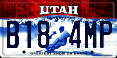 UT license plate B184MP