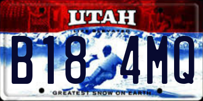 UT license plate B184MQ