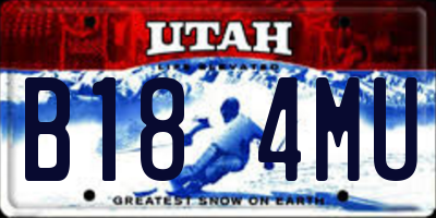 UT license plate B184MU