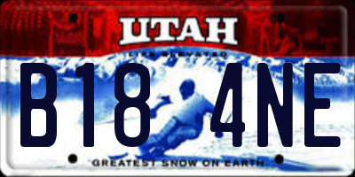 UT license plate B184NE