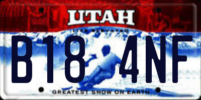 UT license plate B184NF