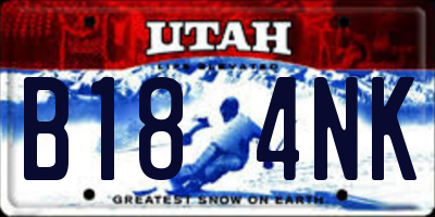 UT license plate B184NK