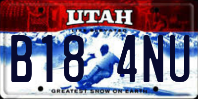 UT license plate B184NU